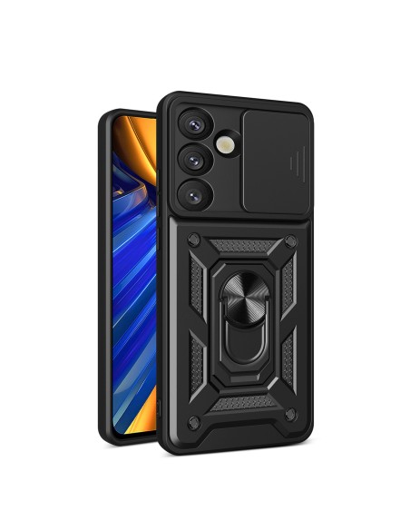 
„Samsung Galaxy S26 Hybrid Armor Camshield“ dėklas – juodas
