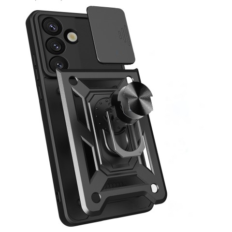 
„Samsung Galaxy S26 Hybrid Armor Camshield“ dėklas – juodas
