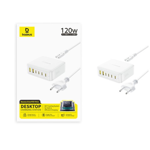 
„EnerFill FH21“ 120 W USB-A USB-C įkrovimo stotelė – balta
