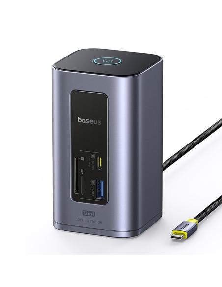 
ŠAKOTEKLIS 12 viename Įkrovimo stotelė USB-C USB-A HDMI RJ45 SD microSD 4K 60Hz PD 10Gb/ s
