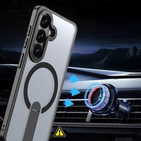
„Samsung Galaxy A57“ dėklas su „Hybrid Armor X MagSafe“ stovu – juodas
