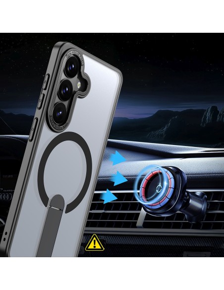 
„Samsung Galaxy A57“ dėklas su „Hybrid Armor X MagSafe“ stovu – juodas
