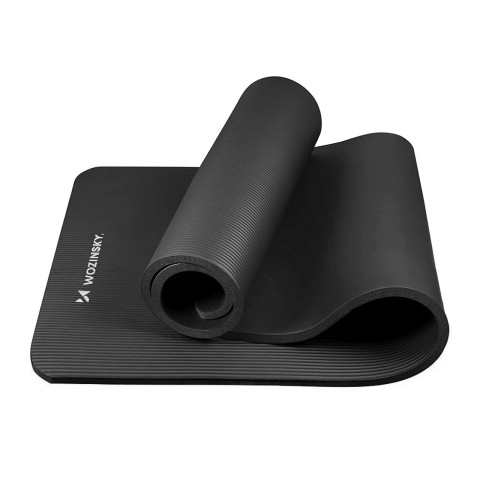 
Storas gimnastikos kilimėlis jogos pratimams, 183 x 61 x 1,5 cm - juodas
