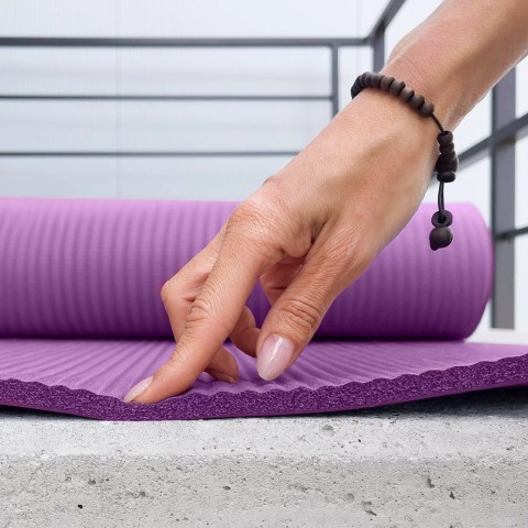 
Storas gimnastikos kilimėlis jogos pratimams, 183 x 61 x 1,5 cm - violetinis
