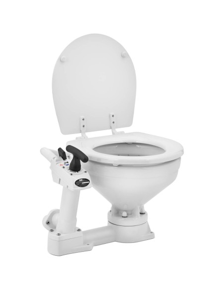 Stacionarus keraminis jachtos tualetas su rankiniu siurbliu 230 x 210 mm