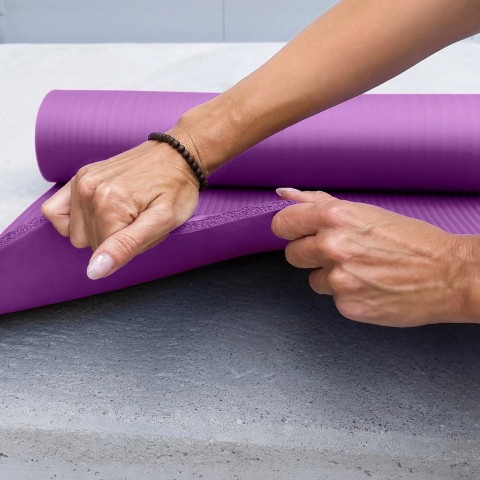 
Storas gimnastikos kilimėlis jogos pratimams, 183 x 61 x 1,5 cm - violetinis
