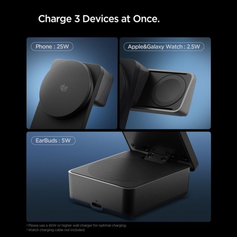 
3 viename „Qi2.2 25W MagSafe“ magnetinis belaidis įkroviklis – juodas
