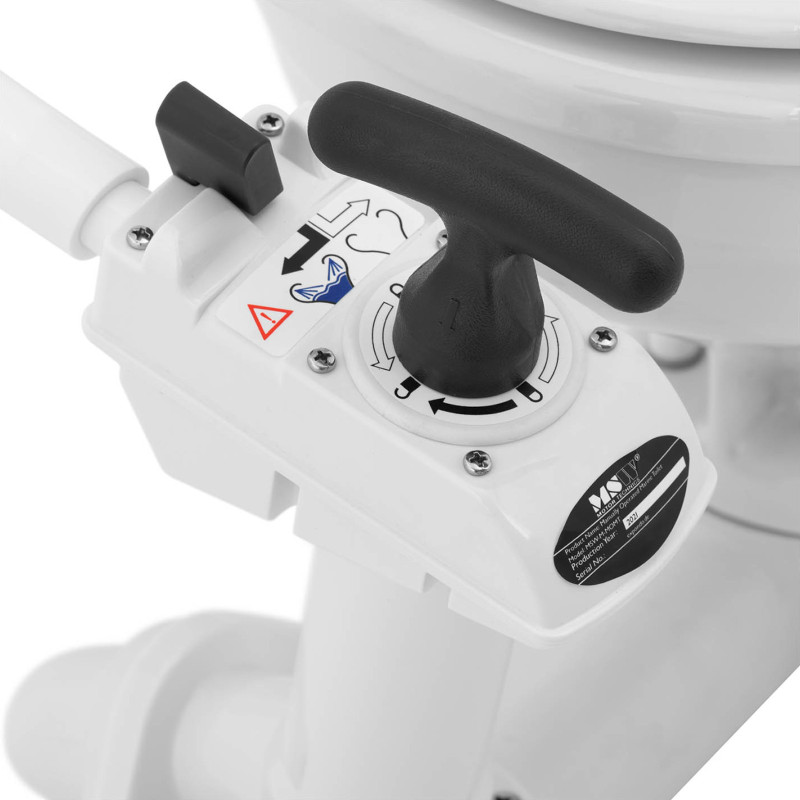 Stacionarus keraminis jachtos tualetas su rankiniu siurbliu 230 x 210 mm