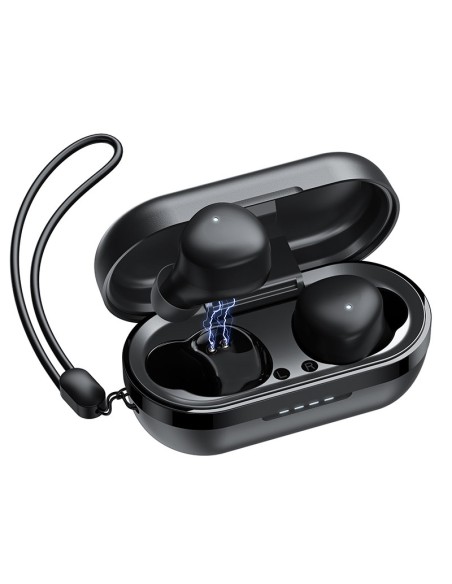 Belaidės ausinės TWS Bluetooth 5.1 300mAh juodos