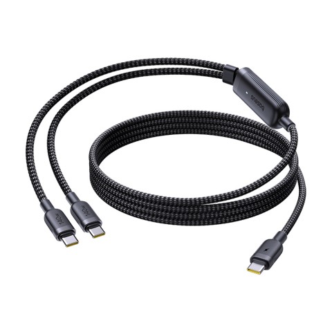 
2 viename USB-C laidas - 2x USB-C 140W 1,5 m - juodas
