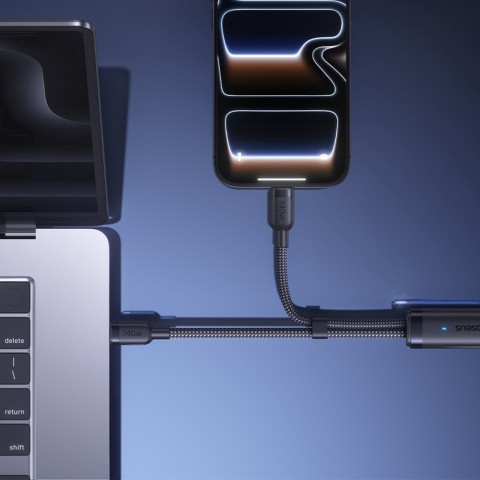 
2 viename USB-C laidas - 2x USB-C 140W 1,5 m - juodas
