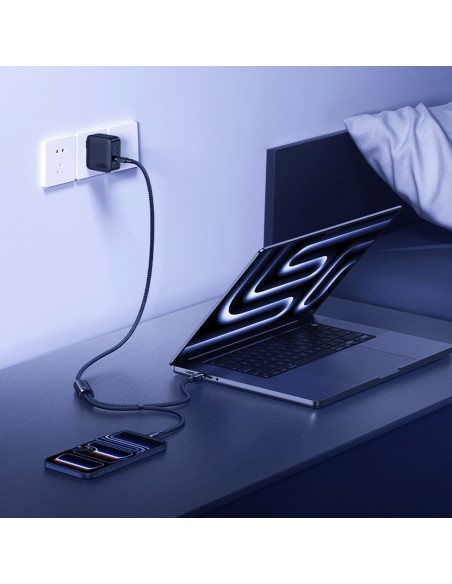 
2 viename USB-C laidas - 2x USB-C 140W 1,5 m - juodas
