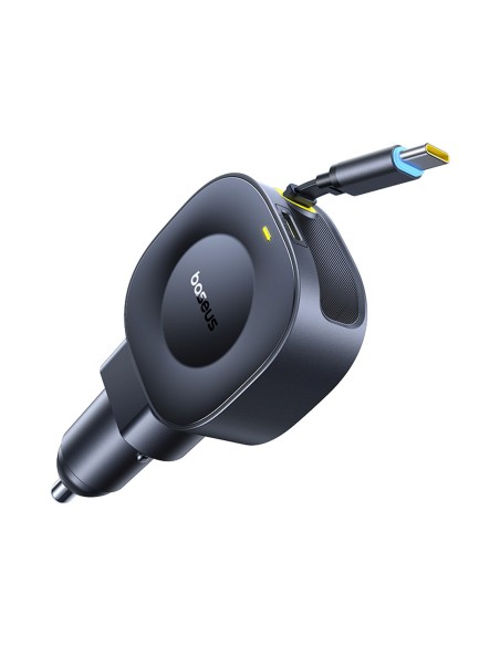 
USB-C automobilinis įkroviklis su ištraukiamu USB-C laidu, 45 W – juodas

