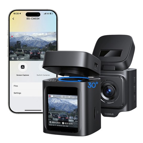 
„PrimeTrip VD1 Pro“ GPS 4K automobilio vaizdo registratorius – juodas
