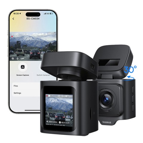 
„PrimeTrip VD1 Pro“ GPS 4K automobilio vaizdo registratorius – juodas
