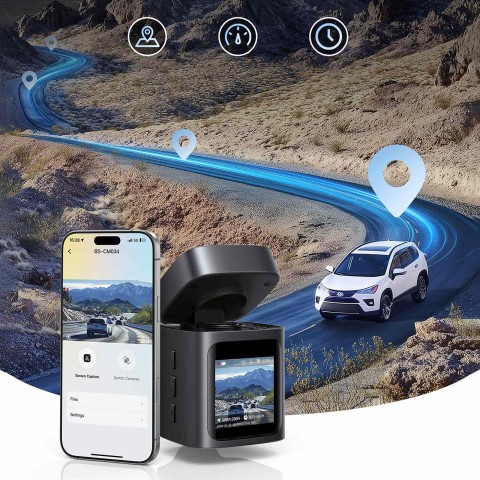 
„PrimeTrip VD1 Pro“ GPS 4K automobilio vaizdo registratorius – juodas
