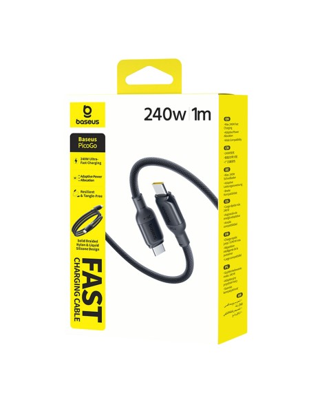 
USB-C PicoGo greito įkrovimo laidas 240W 1m - juodas
