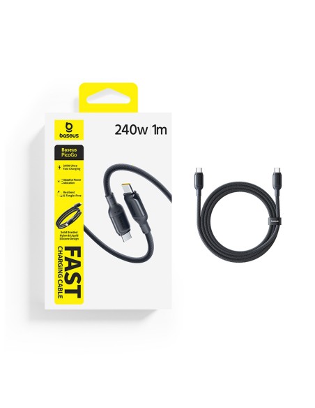 
USB-C PicoGo greito įkrovimo laidas 240W 1m - juodas

