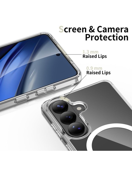 
„Samsung Galaxy A36 / A56 / A37 5G FlexAir Hybrid MagSafe“ dėklas – skaidrus
