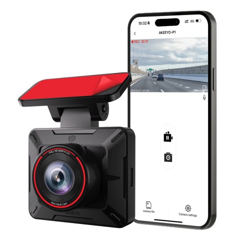 
P1 „FullHD“ 30 kadrų per sekundę vaizdo registratorius automobiliui – juodas
