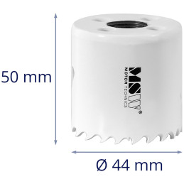 Dviejų metalų skylių pjūklo grąžtas metaliniam medienos plastikui sk. 44 mm