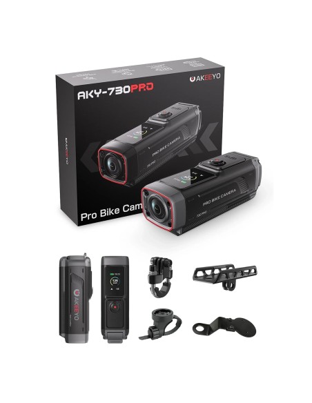 
4K sportinė kamera vaizdo įrašymo įrenginiui, skirta motociklui su vairu ir motociklui „730Pro“ – juoda

