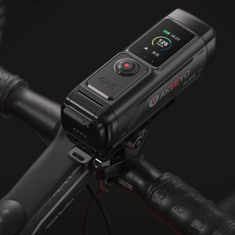 
4K sportinė kamera vaizdo įrašymo įrenginiui, skirta motociklui su vairu ir motociklui „730Pro“ – juoda

