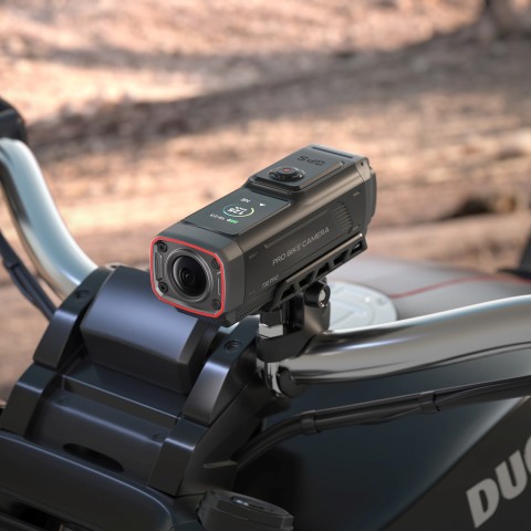 
4K sportinė kamera vaizdo įrašymo įrenginiui, skirta motociklui su vairu ir motociklui „730Pro“ – juoda

