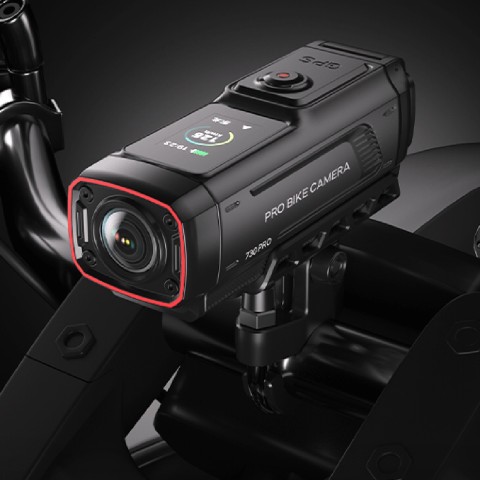 
4K sportinė kamera vaizdo įrašymo įrenginiui, skirta motociklui su vairu ir motociklui „730Pro“ – juoda
