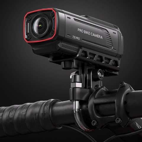 
4K sportinė kamera vaizdo įrašymo įrenginiui, skirta motociklui su vairu ir motociklui „730Pro“ – juoda
