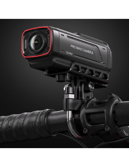 
4K sportinė kamera vaizdo įrašymo įrenginiui, skirta motociklui su vairu ir motociklui „730Pro“ – juoda
