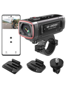 
AKY-710S 4K motociklo vairo sportinė kamera vaizdo įrašymo įrenginiui - juoda
