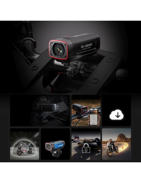 
AKY-710S 4K motociklo vairo sportinė kamera vaizdo įrašymo įrenginiui - juoda
