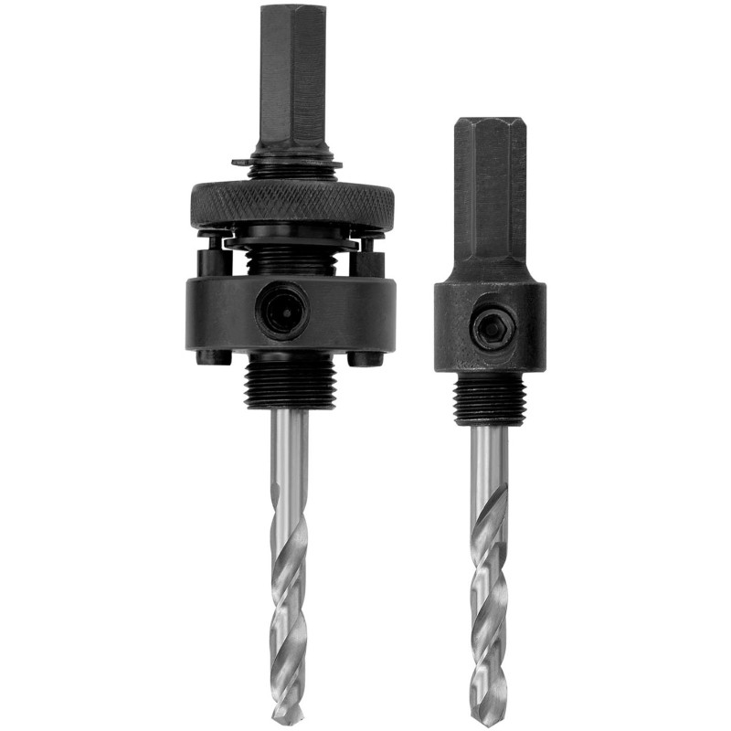 Dviejų metalų grąžtų rinkinys su adapteriais 12 vnt + Dėklas