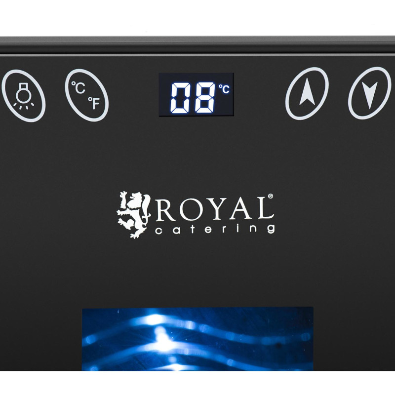 Vyno gaminimo šaldytuvas vyno šaldytuvas 6 buteliams LED 17 l juodas