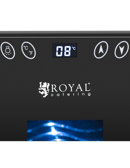 Vyno gaminimo šaldytuvas vyno šaldytuvas 6 buteliams LED 17 l juodas