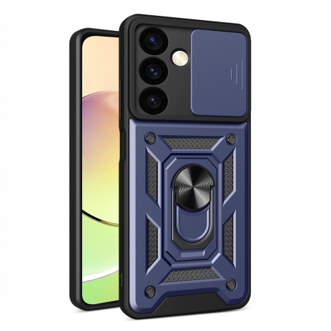 
Šarvuotas dėklas su kameros apsauga, skirtas „Samsung Galaxy A15 Hybrid Armor Camshield“ - mėlynas

