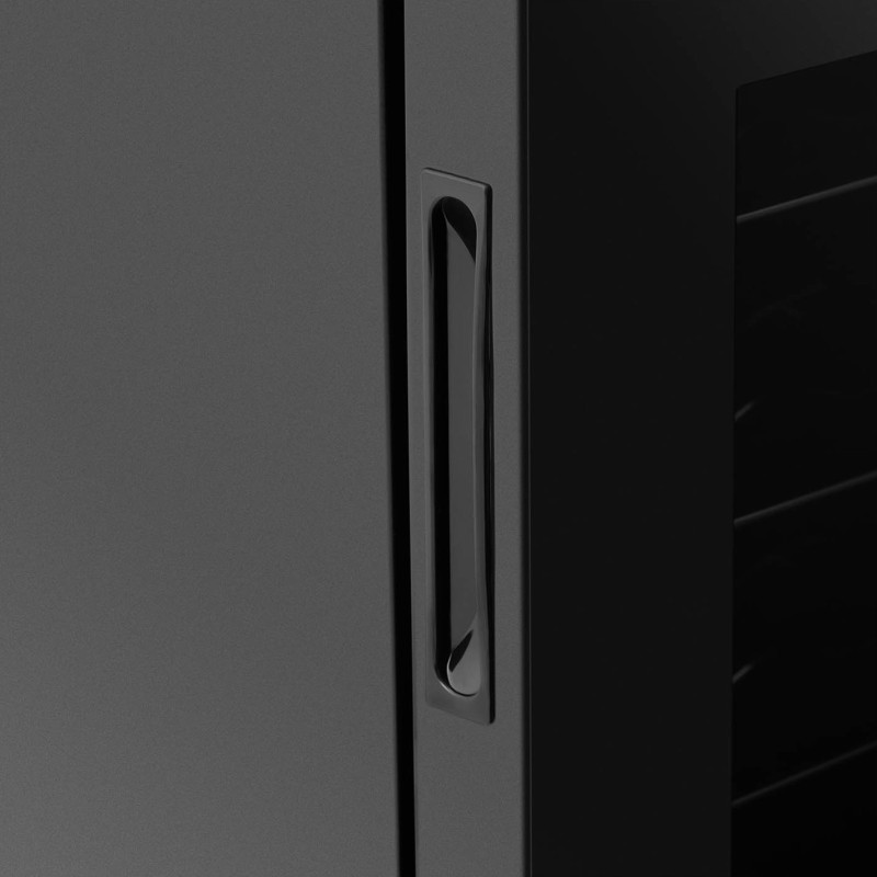 Vyno gaminimo šaldytuvas vyno šaldytuvas 6 buteliams LED 17 l juodas