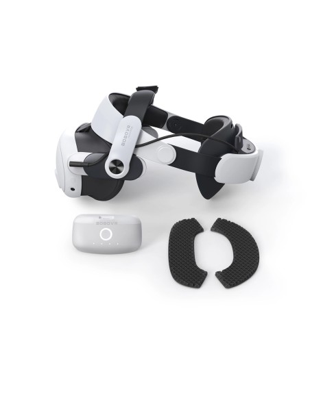 
M3 Pro dirželis „Meta Quest 3 VR“ ausinėms su B2 baterija – baltas ir juodas
