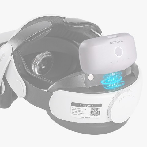 
Išorinė baterija B2, skirta BoboVR M1 / M2 / M3 galvos juostoms, 5200mAh - balta
