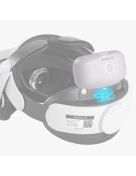 
Išorinė baterija B2, skirta BoboVR M1 / M2 / M3 galvos juostoms, 5200mAh - balta
