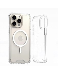 
„iPhone 16 Pro“ skaidrus kampinis dėklas „MagSafe“ – permatomas
