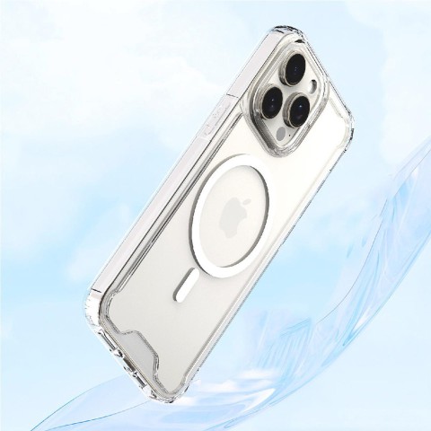 
„iPhone 16 Pro“ skaidrus kampinis dėklas „MagSafe“ – permatomas
