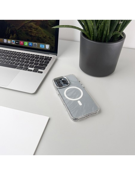 
„iPhone 16 Pro“ blizgučių dėklas „MagSafe“ – baltas su blizgučiais
