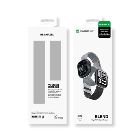 
2 „Apple Watch“ dirželių (45/ 46/ 49 mm) rinkinys – pilkai juoda / pilka
