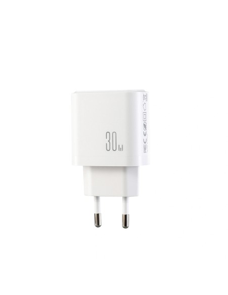 
JR-TG6 GaN 30W USB-A USB-C USB-L sieninis įkroviklis – baltas
