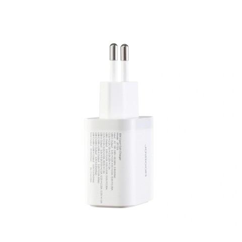 
JR-TG6 GaN 30W USB-A USB-C USB-L sieninis įkroviklis – baltas
