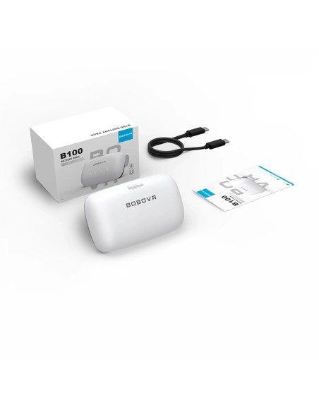 
Išorinė „B100“ baterija, skirta „Meta Quest S3 Pro“ ir „E3 Pro“ – balta
