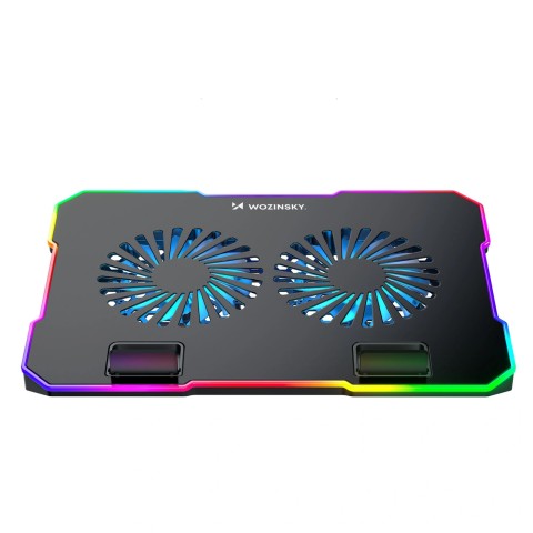
Žaidimų nešiojamojo kompiuterio aušinimo kilimėlis su RGB telefono laikikliu - juodas
