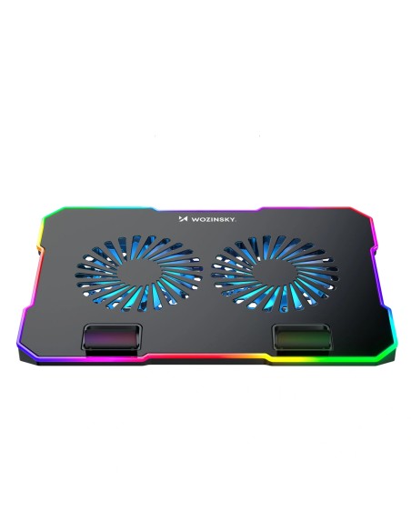 
Žaidimų nešiojamojo kompiuterio aušinimo kilimėlis su RGB telefono laikikliu - juodas
